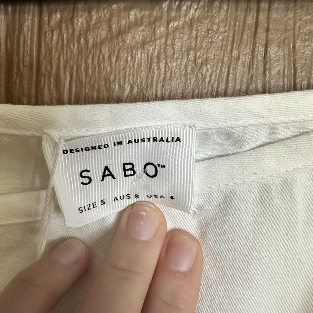 NWT Sabo Haven Wrap Skirt White Cotton Sz 4 (S) Midi Length Vacation Resort Wear - Picture 8 of 10